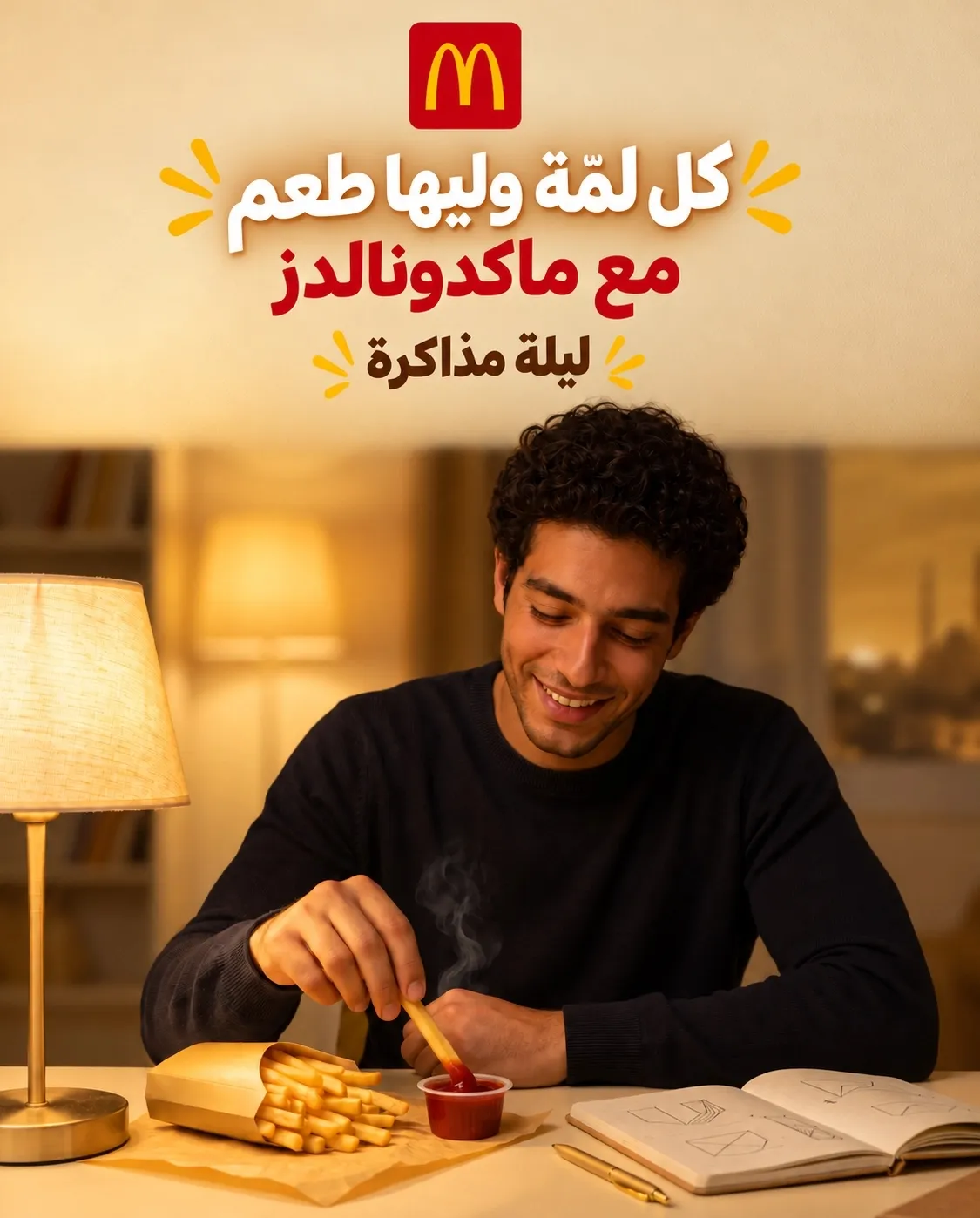 أربع لمّات، أربع لحظات، ولمسة حمرا واحدة في كل صورة 🍟