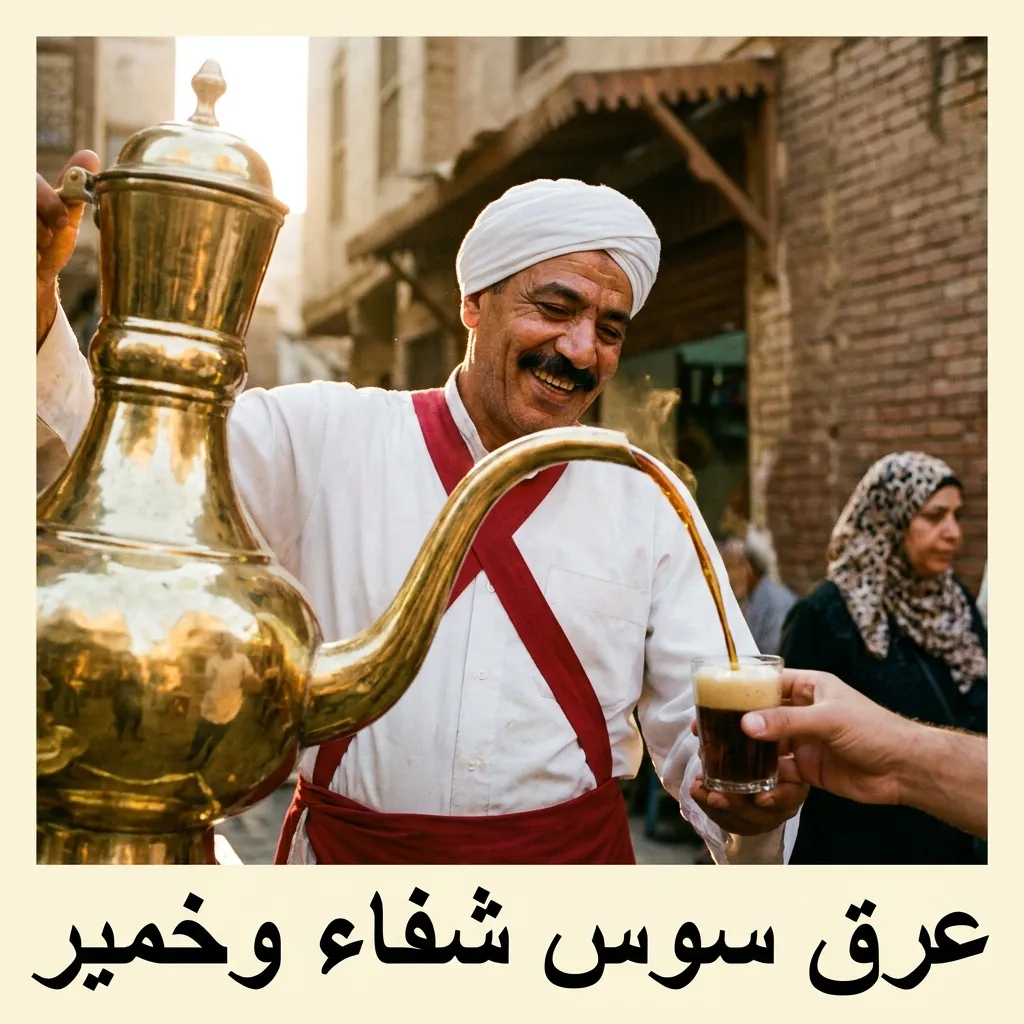 قلت اغير عصير القصب با بتاع عرق سوس عشان بحبه 😂 بس حاولت انه يكون حاطط التنك…